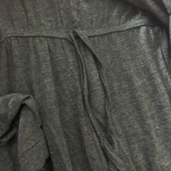 Zyia womens medium gray lounge jumpsuit long sleeve tie waist relaxed cute athle - Picture 7 of 9